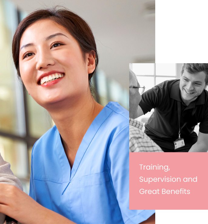 Work with Gray Care Group, Training, Supervision and Benefits